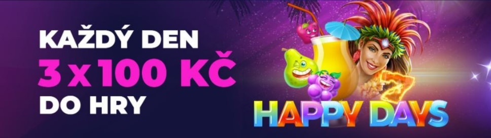 Akce 3x denně 100 Kč do hry v casinu Grandwin
