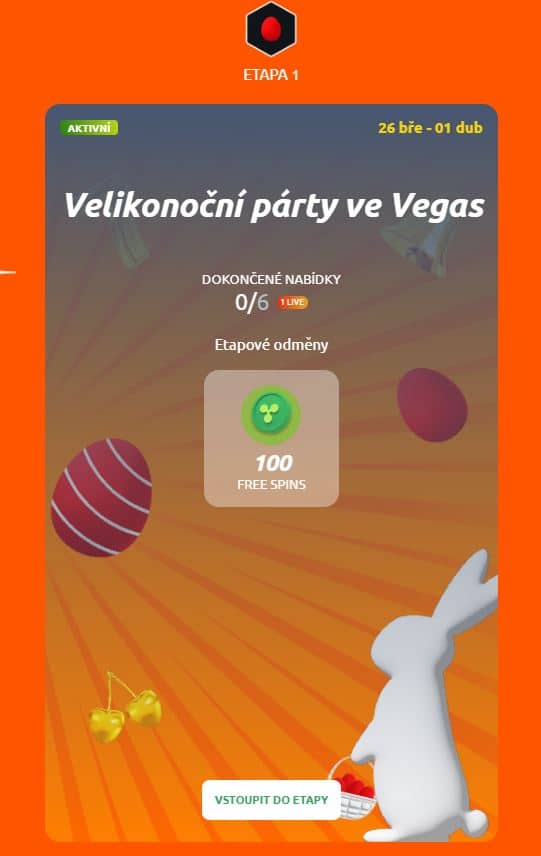 Etapa ve velikonočním kalendáři casina Betano