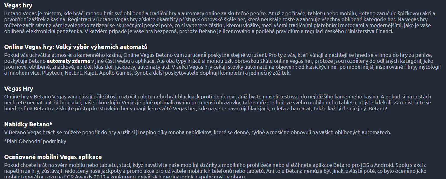 Přechod do automatů zdarma Betano