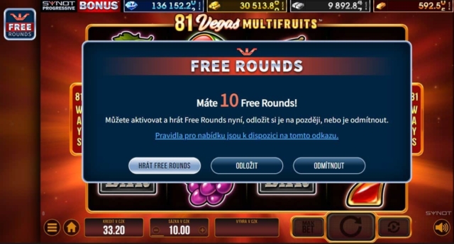 Free spiny bez podmínek návod Synottip
