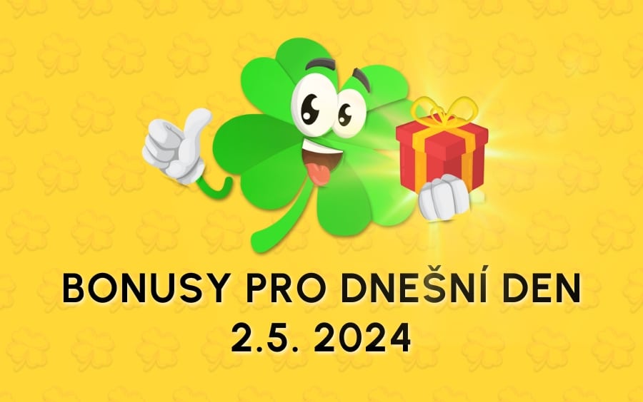 Free spiny a bonusy dnes 2.5.2024