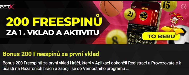 200 free spinů za vklad a aktivitu v BetX
