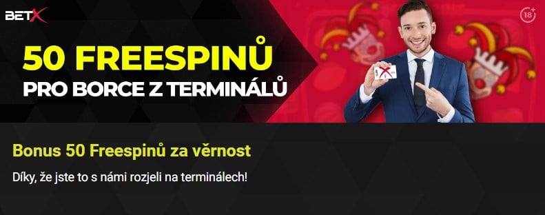 50 free spinů za hru v BetX terminálech