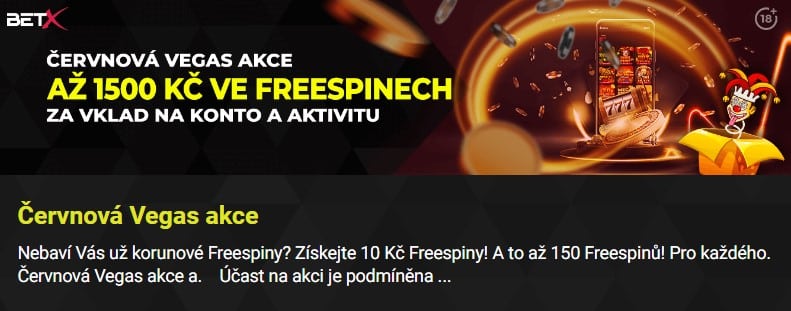 Free spiny v promo akcích BetX