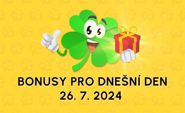 Free spiny a bonusy dnes 26. 7. 2024