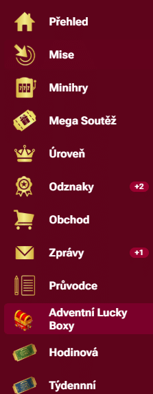 Adventní lucky boxy u luckybetu