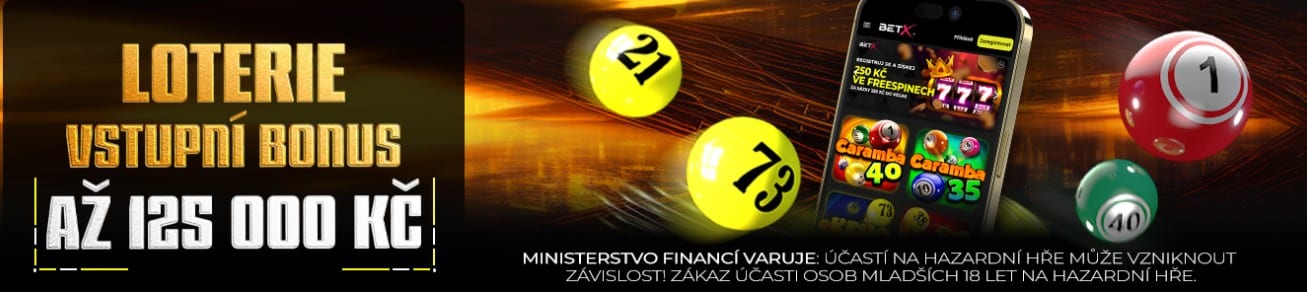 Vstupní bonus loterie Betx