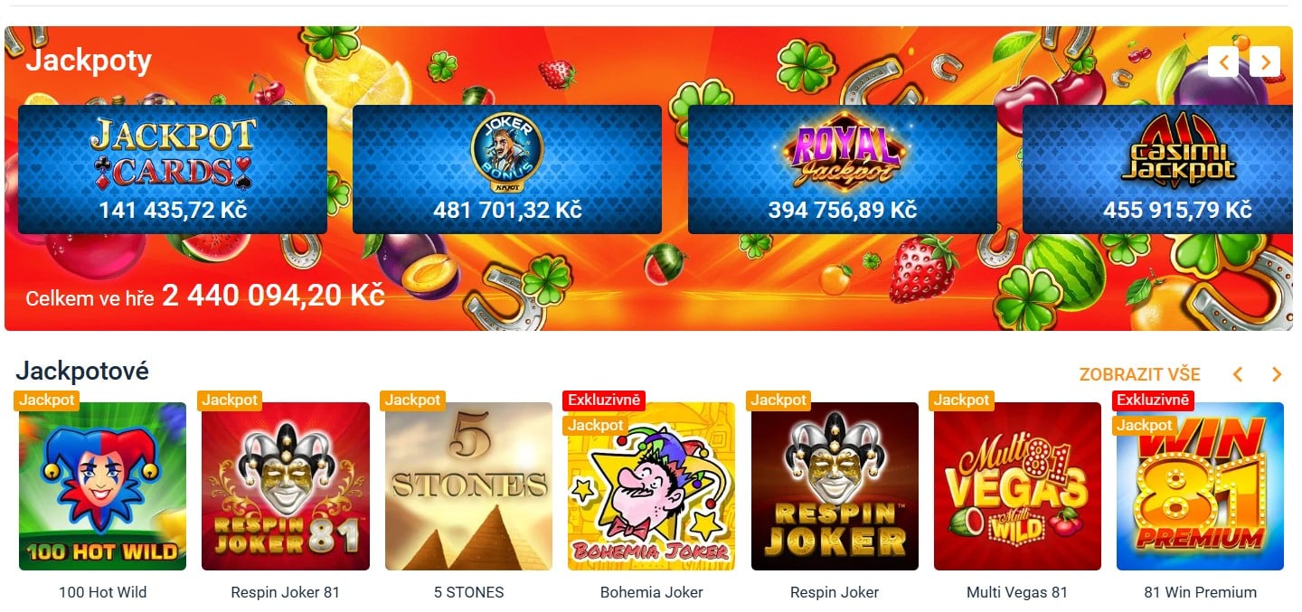 Jackpotové automaty u Tipsportu