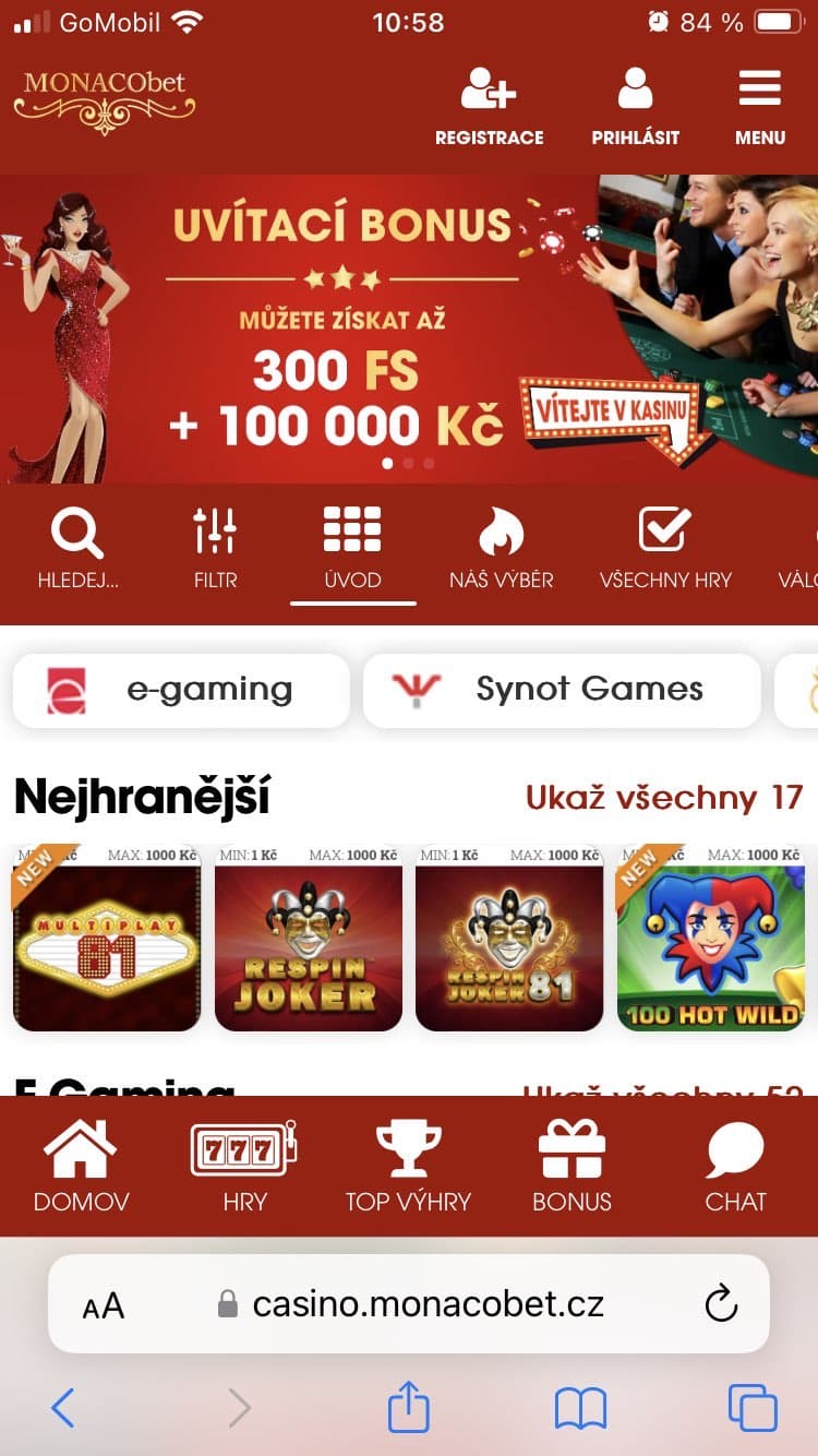 Monacobet na telefonu
