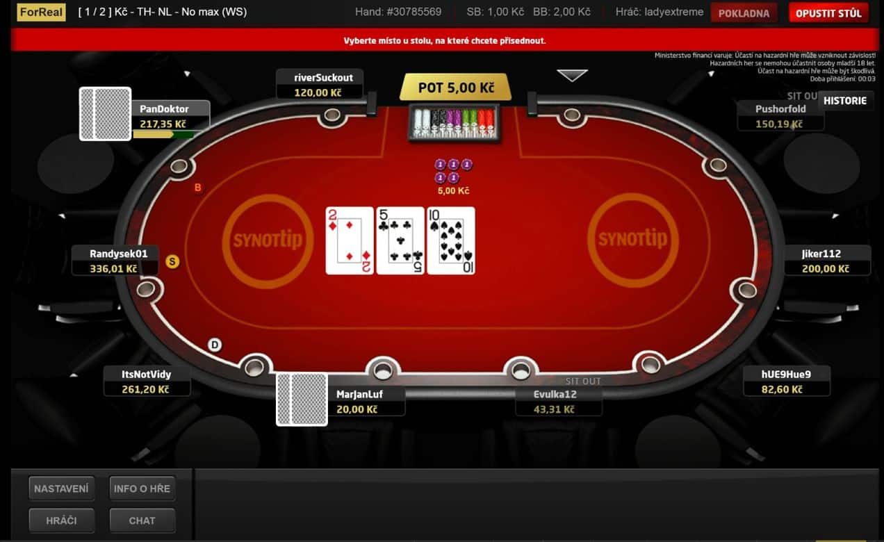 Poker online Synot