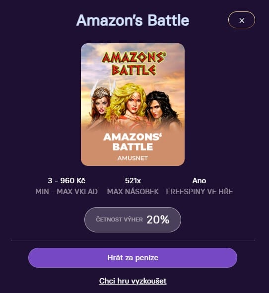 Hra v demo verzi Grandwin Amazon´s Battle