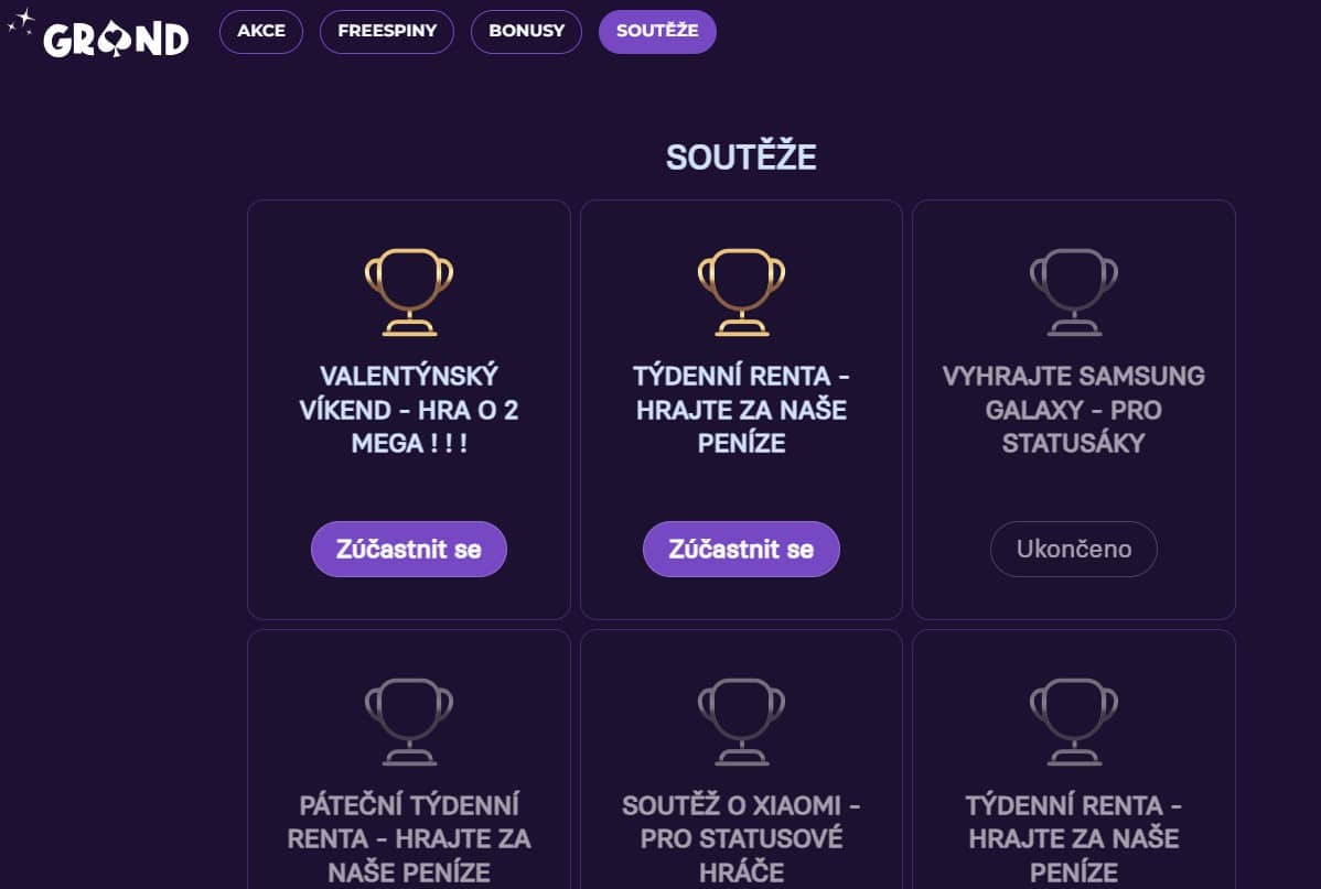 Soutěže u Grandwinu