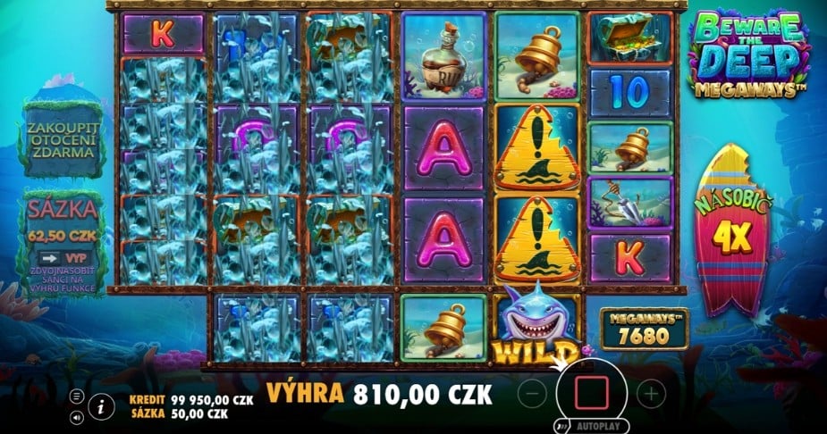 Téma a symboly Beware The Deep Megaways™