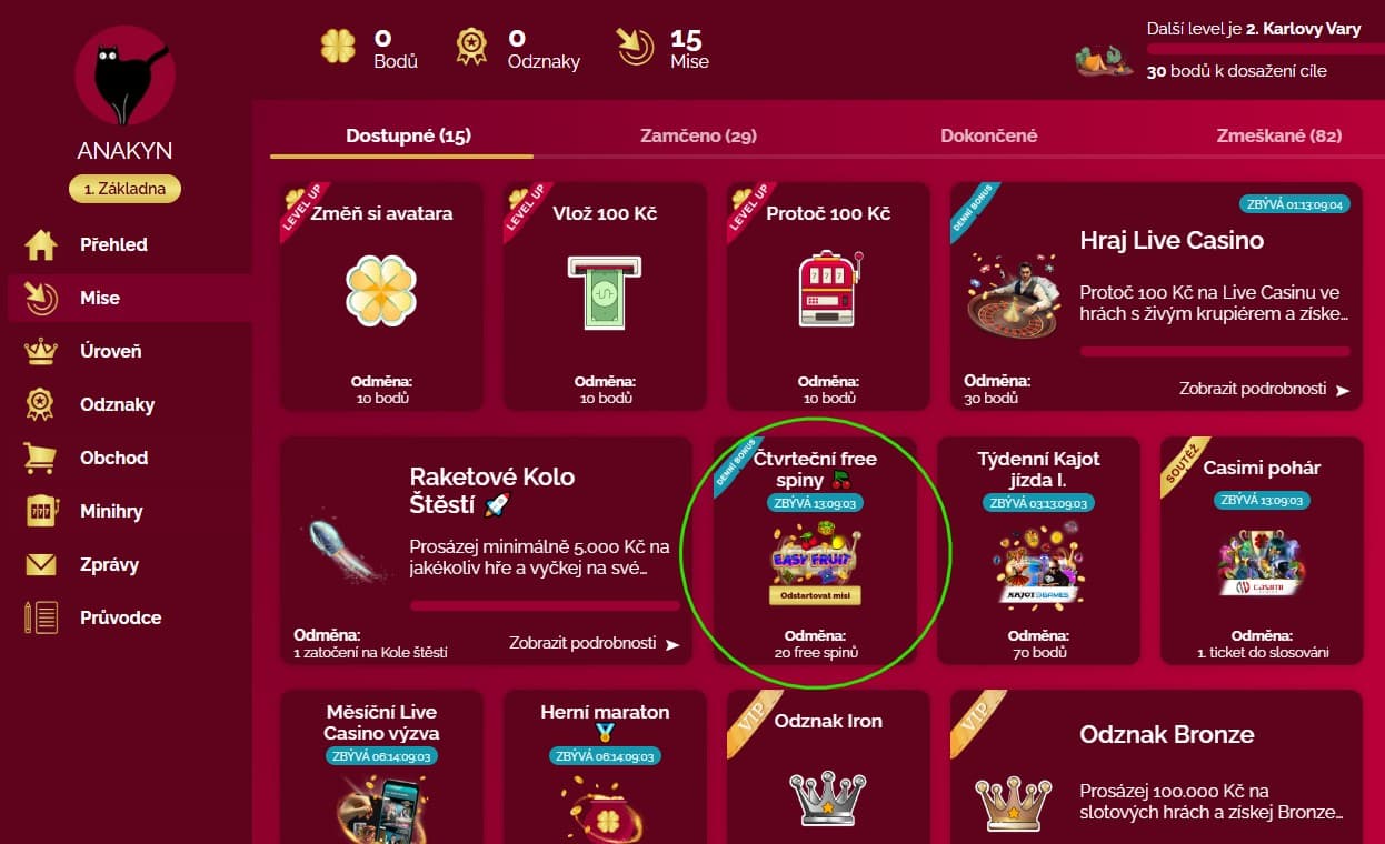 VIP zóna Luckybet