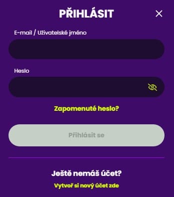 Zapomenuté heslo Kingsbet