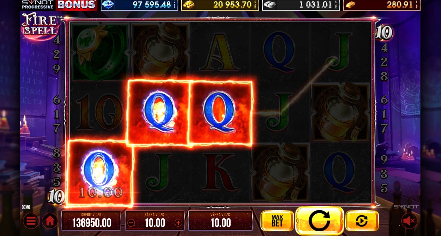 Fire spell demo automat
