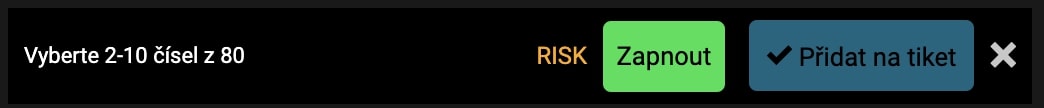 Doplňková hra Risk xKeno