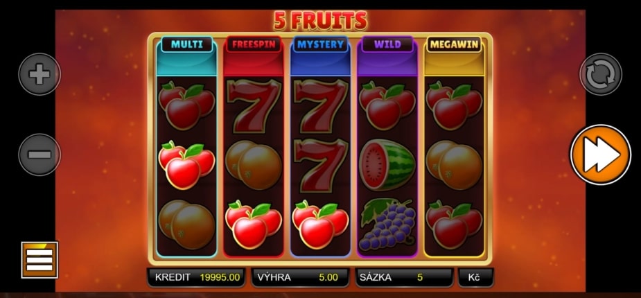 5 Fruits automat Betano