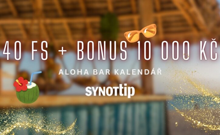 Synottip 40 free spinů a bonus 10 000 Kč