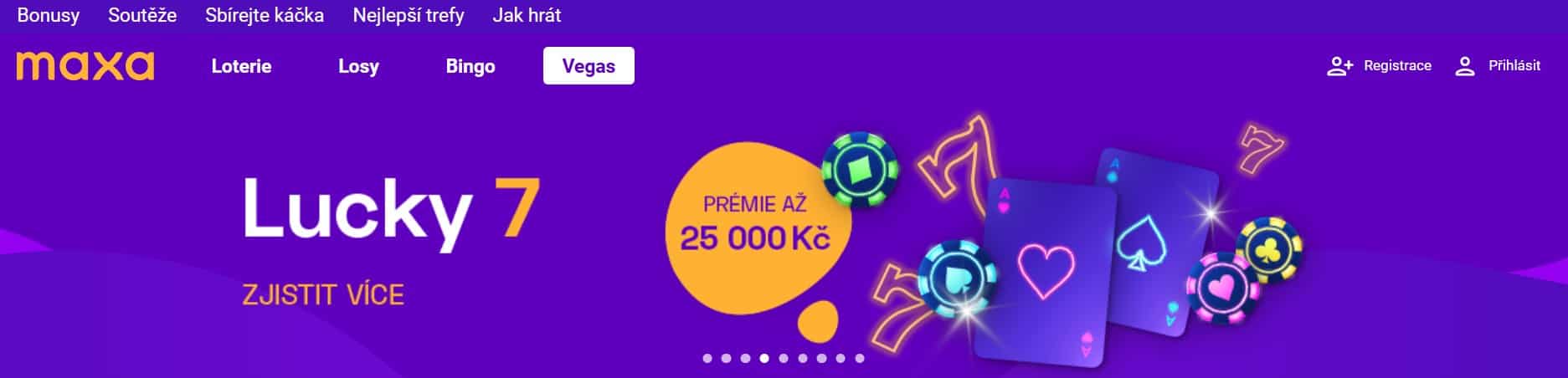 Přihlášení Maxa casino