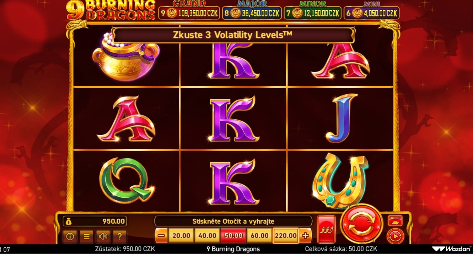9 Burning Dragons automat demo