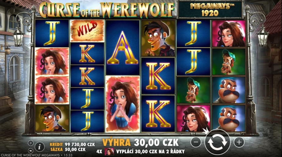 Téma a symboly Curse of the Werewolf Megaways