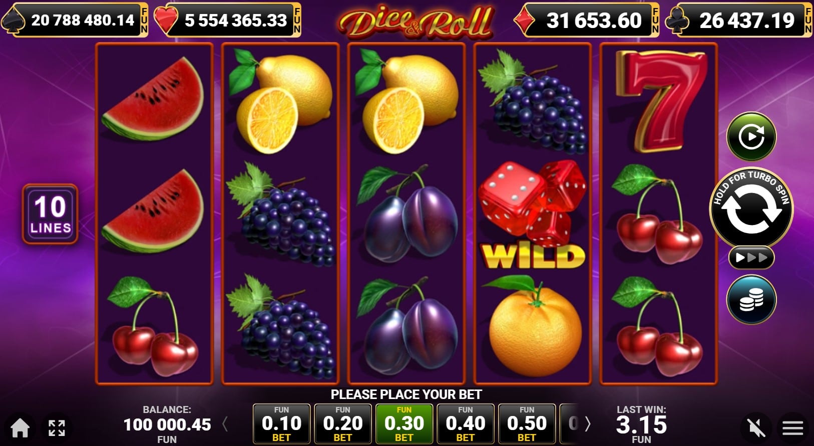 Dice & Roll od Amusnet