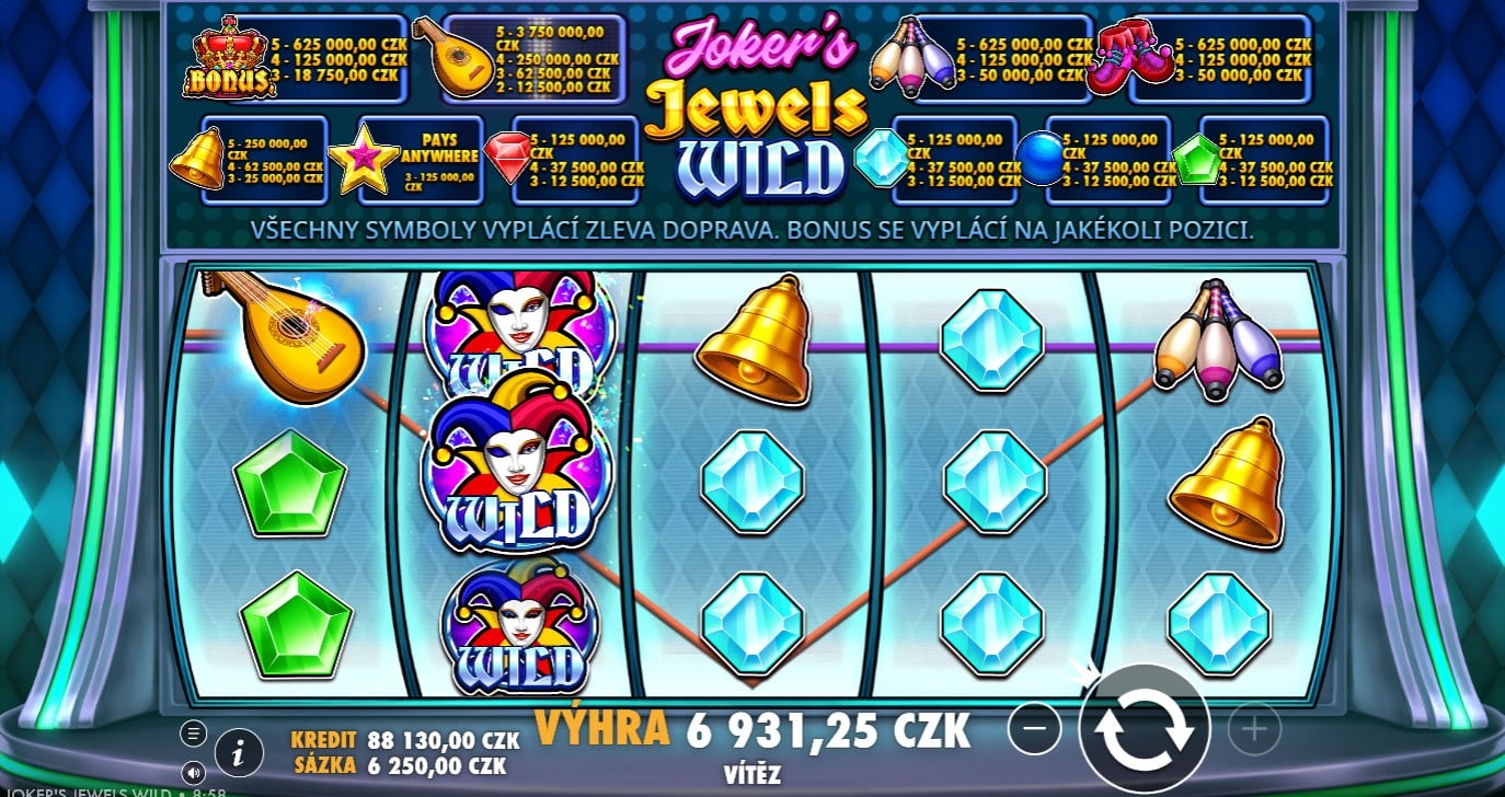 Ukázka Joker´s Jewels Wild
