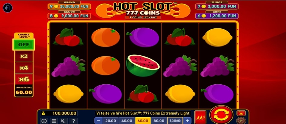 Hot Slot 777 Coins Extremely Light od Wazdan