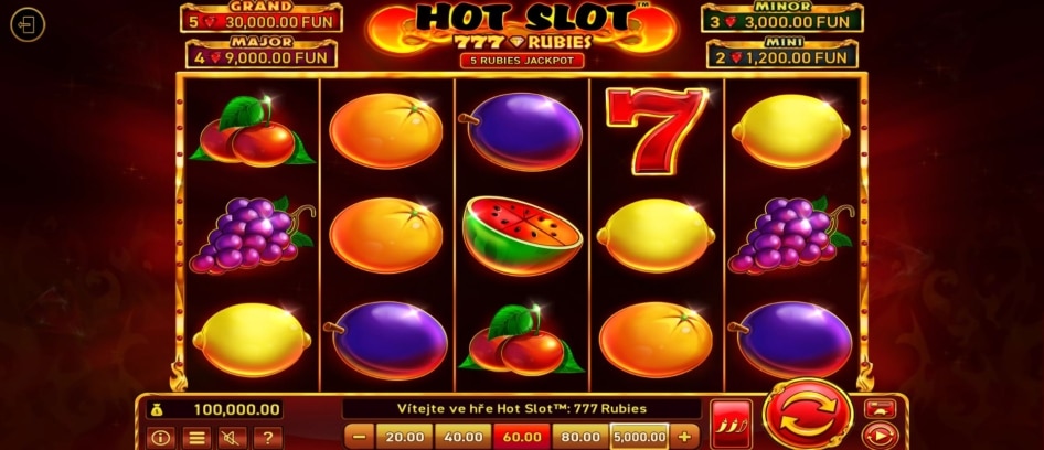 Hot Slot 777 Rubies od Wazdan