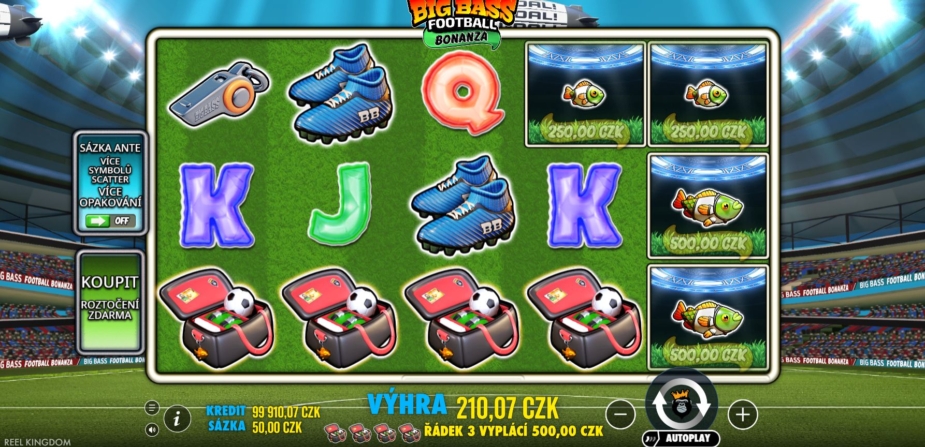 Téma a symboly Big Bass Football Bonanza