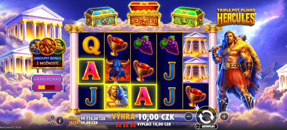 Téma a symboly Triple Pot Plinko – Hercules