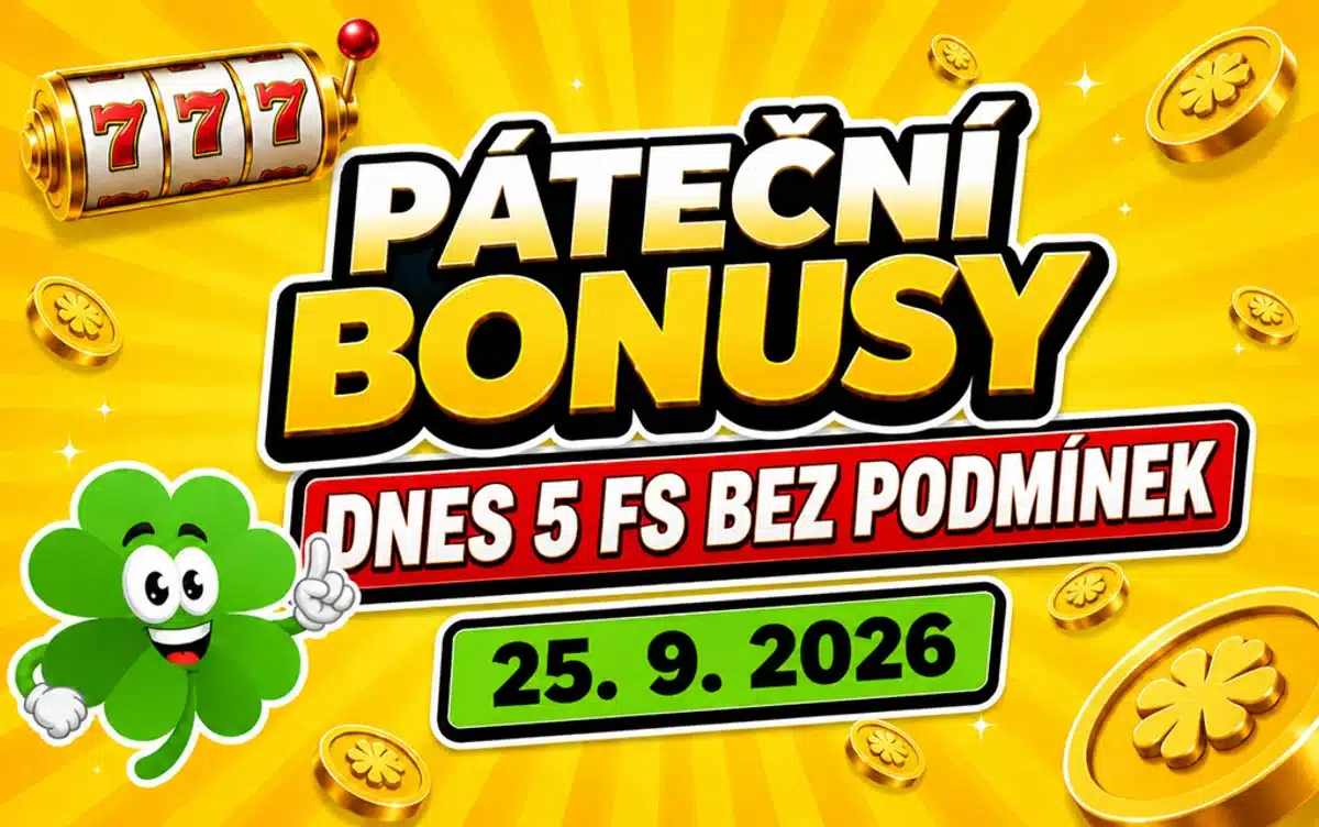 Free spiny a bonusy dnes 25-9-2026